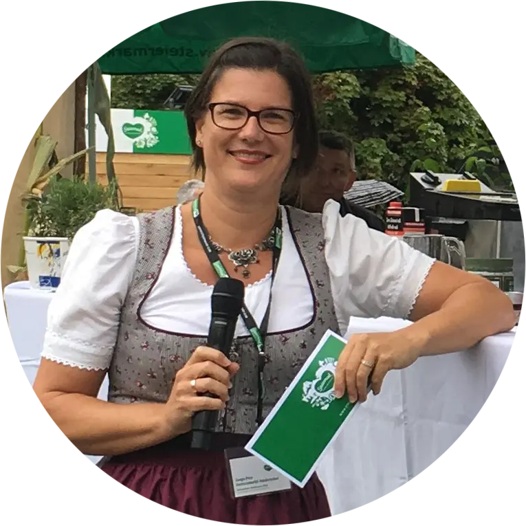 Moderatorin Sonja Piro beim Tourismus Steiermark in Muenchen